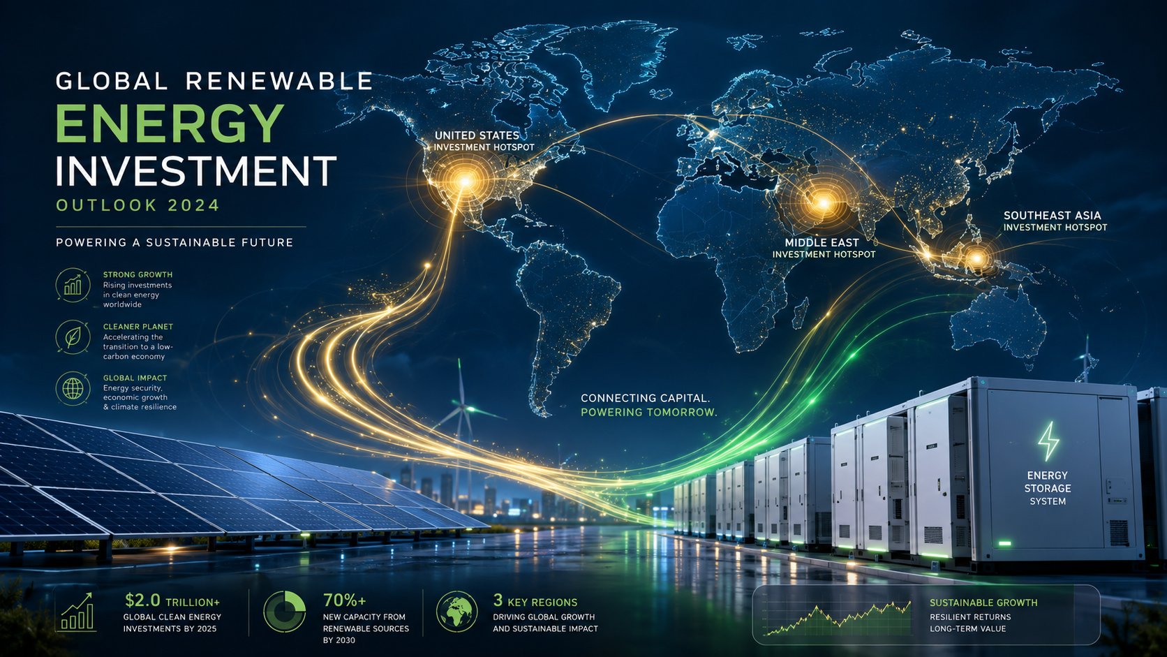 Global Renewable Energy Investment Hits $327.5B in H1 2026, Solar-Storage Co-Location Surges to Record