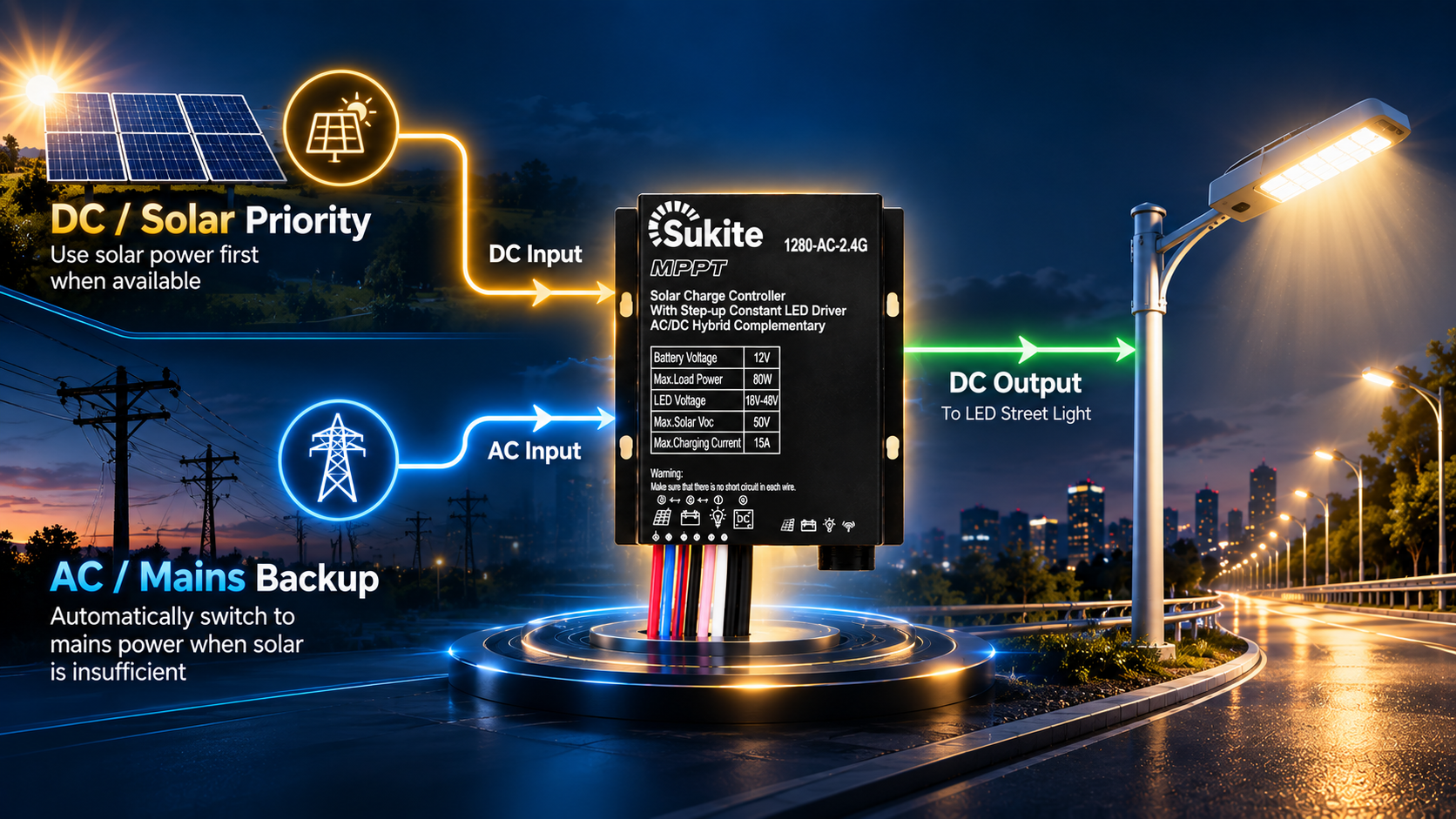 What Is AC/DC Hybrid Complementary Power? Understanding the “Dual Insurance” Behind Solar Street Lights
