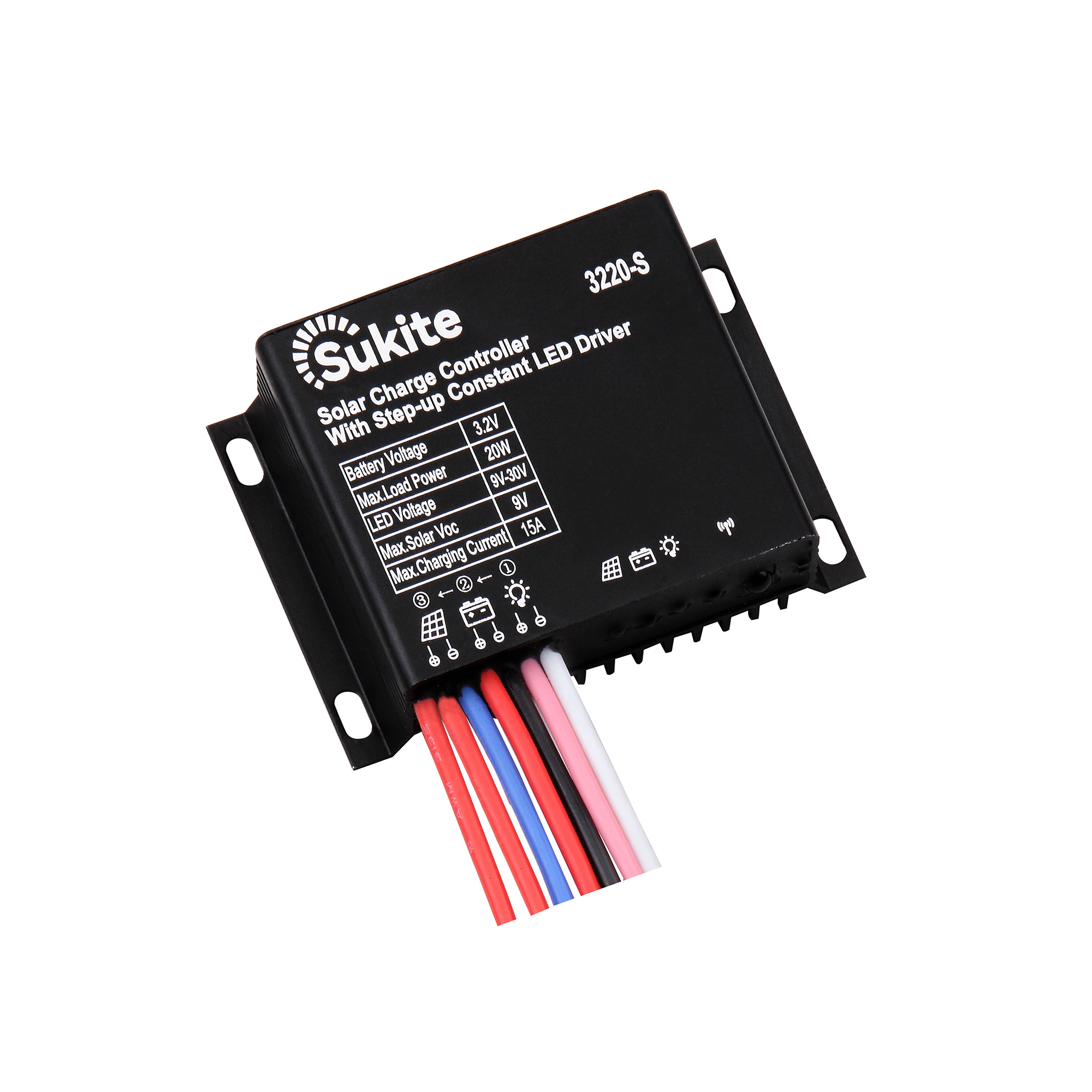 3.2V 15A PWM Solar Charge Controller