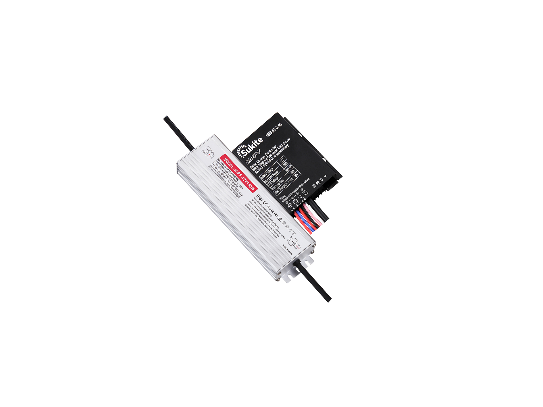 12V 15A MPPT 1280-AC AC/DC Hybrid Solar Charge Controller
